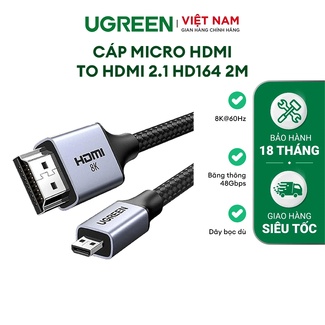 Cáp Miro HDMI to HDMI 2.1 8K60hz bọc dù HD164