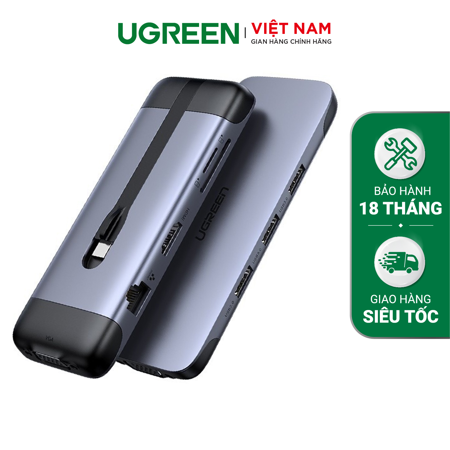 Bộ chuyển đổi Type C 6 in 1 4K UHD CM195