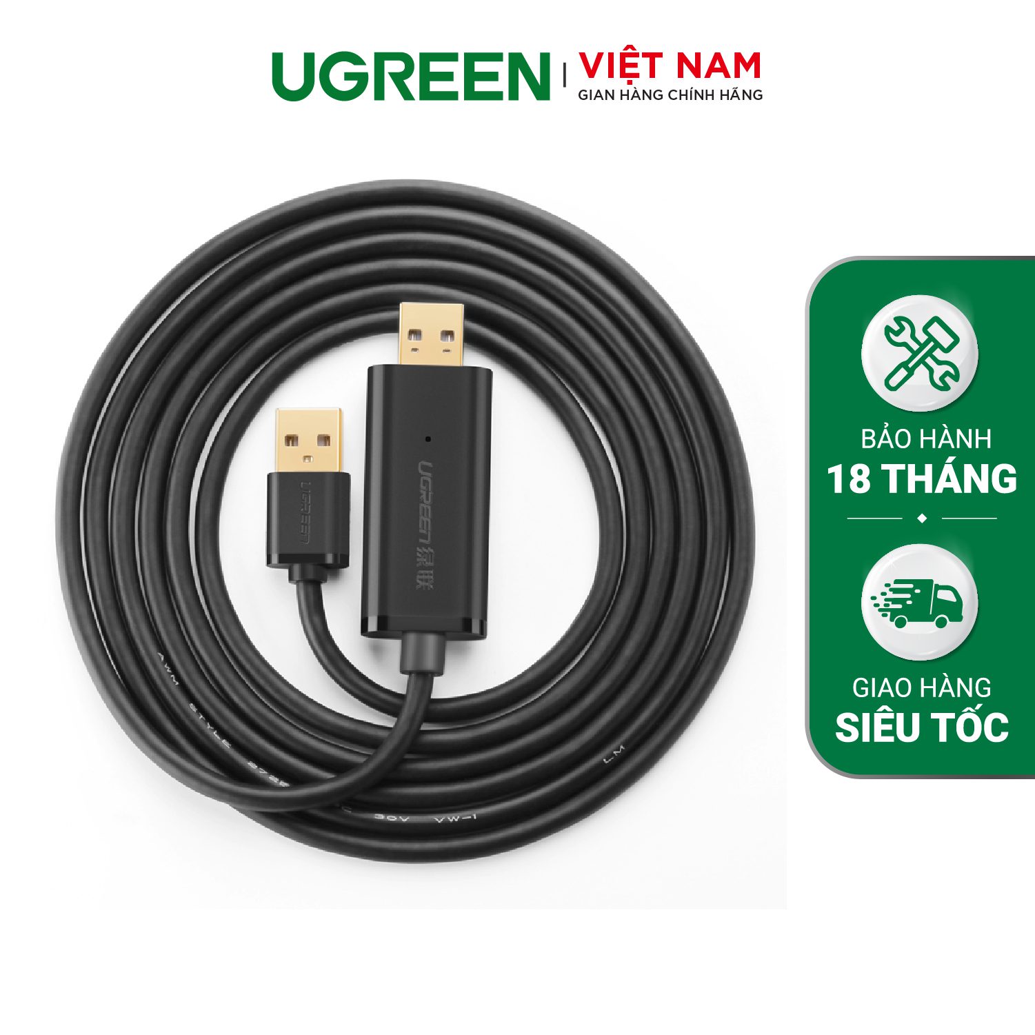 Dây data USB 2.0 (Data Link) truyền dữ liệu UGREEN US166