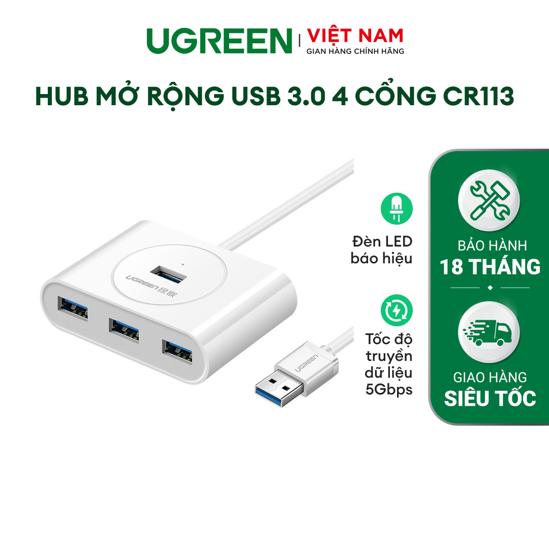 Hub USB 3.0 ra 4 USB 3.0 CR113