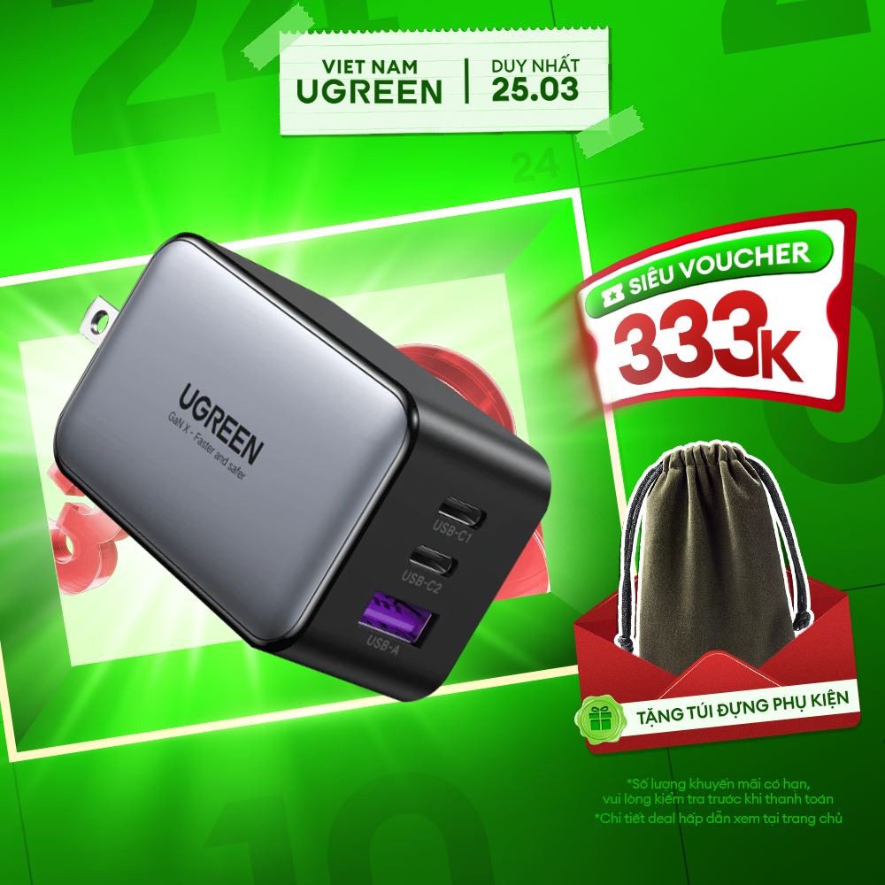 Củ sạc nhanh GaN 65W CD244