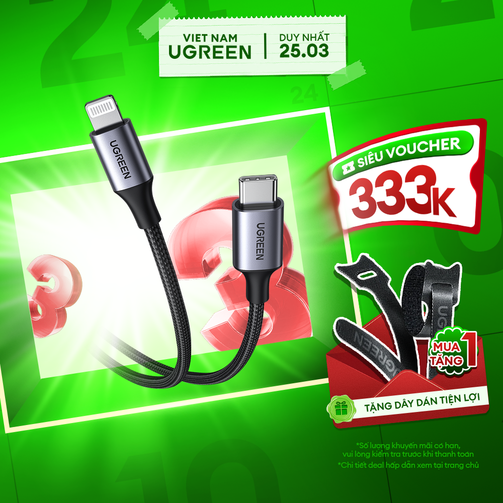 Cáp sạc nhanh C to Lightning MFI US304