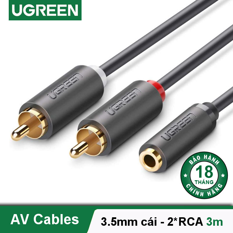 Cáp chuyển 2 đầu bông sen sang 3.5 dương AV102