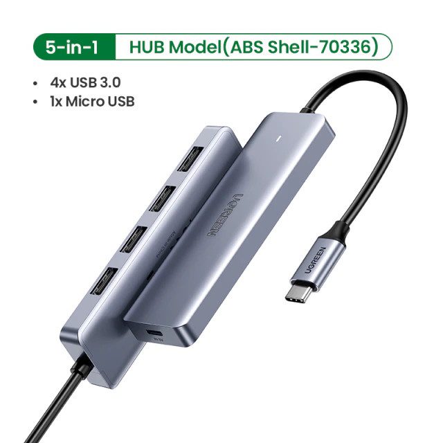Hub chuyển đổi USB-A/USB-C ra 4 cổng USB 3.0 CM219