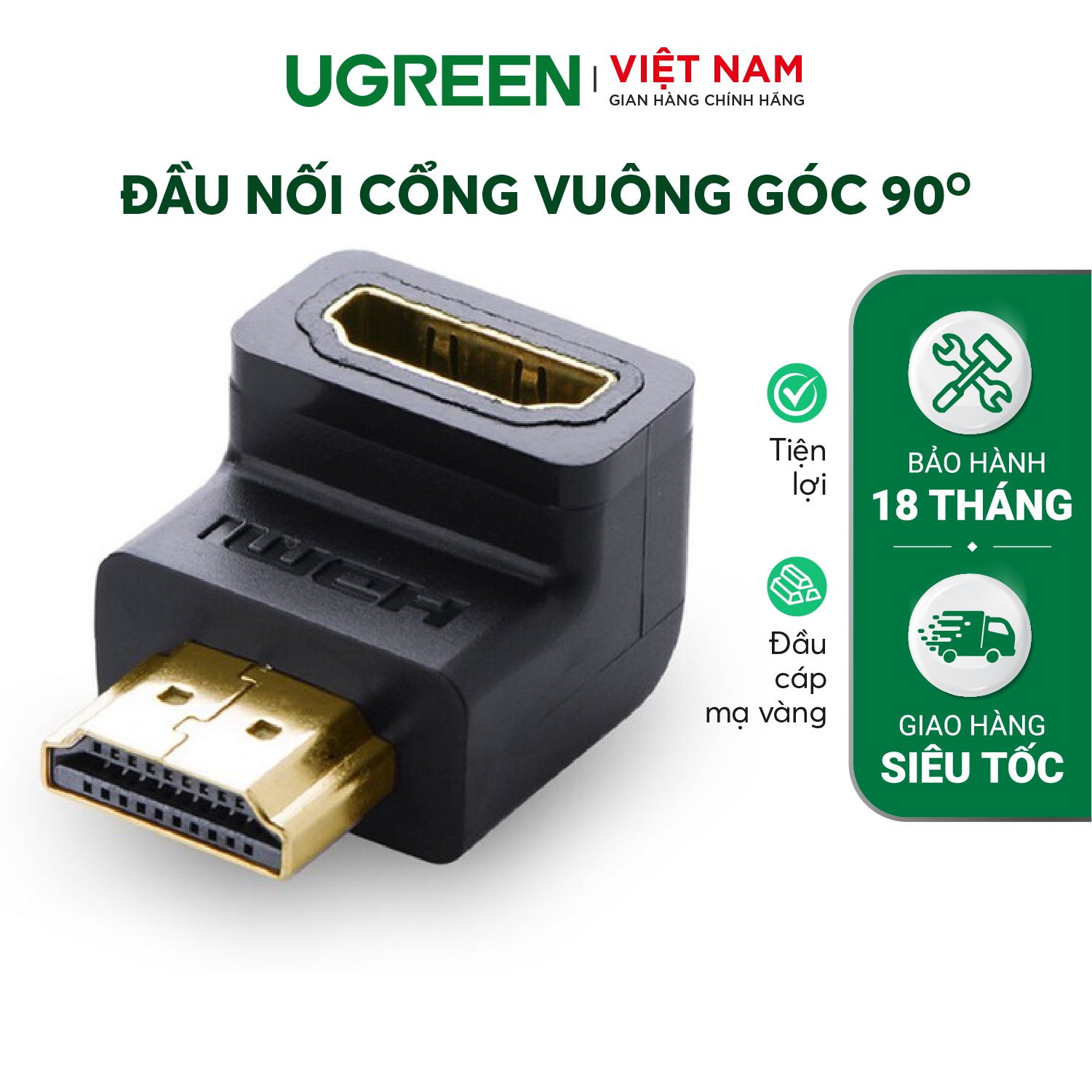 Đầu nối dài HDMI bẻ góc 90 độ HD11