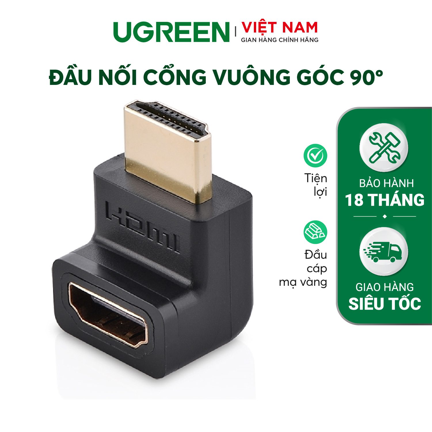 Đầu nối dài HDMI bẻ góc 90 độ HD11
