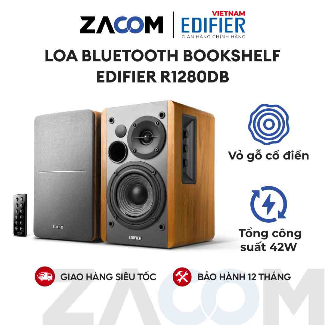 Loa Bookshielf 2.0 Bluetooth 42W R1280DB
