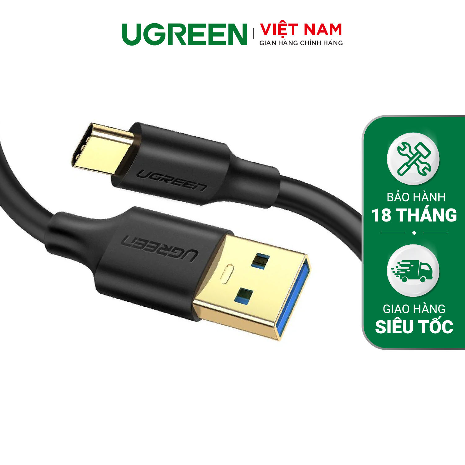 Cáp USB 3.0 sang Type-C US184 dài 0.5m