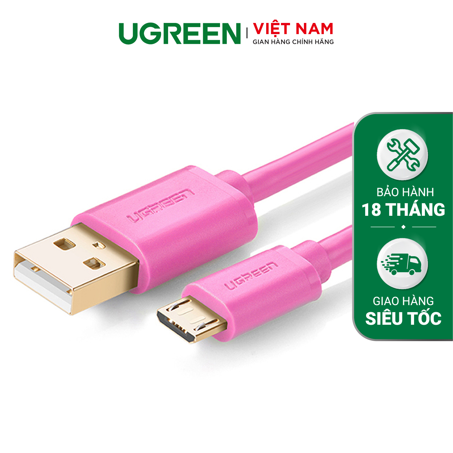 Dây Micro USB 2 sang USB mạ vàng US125