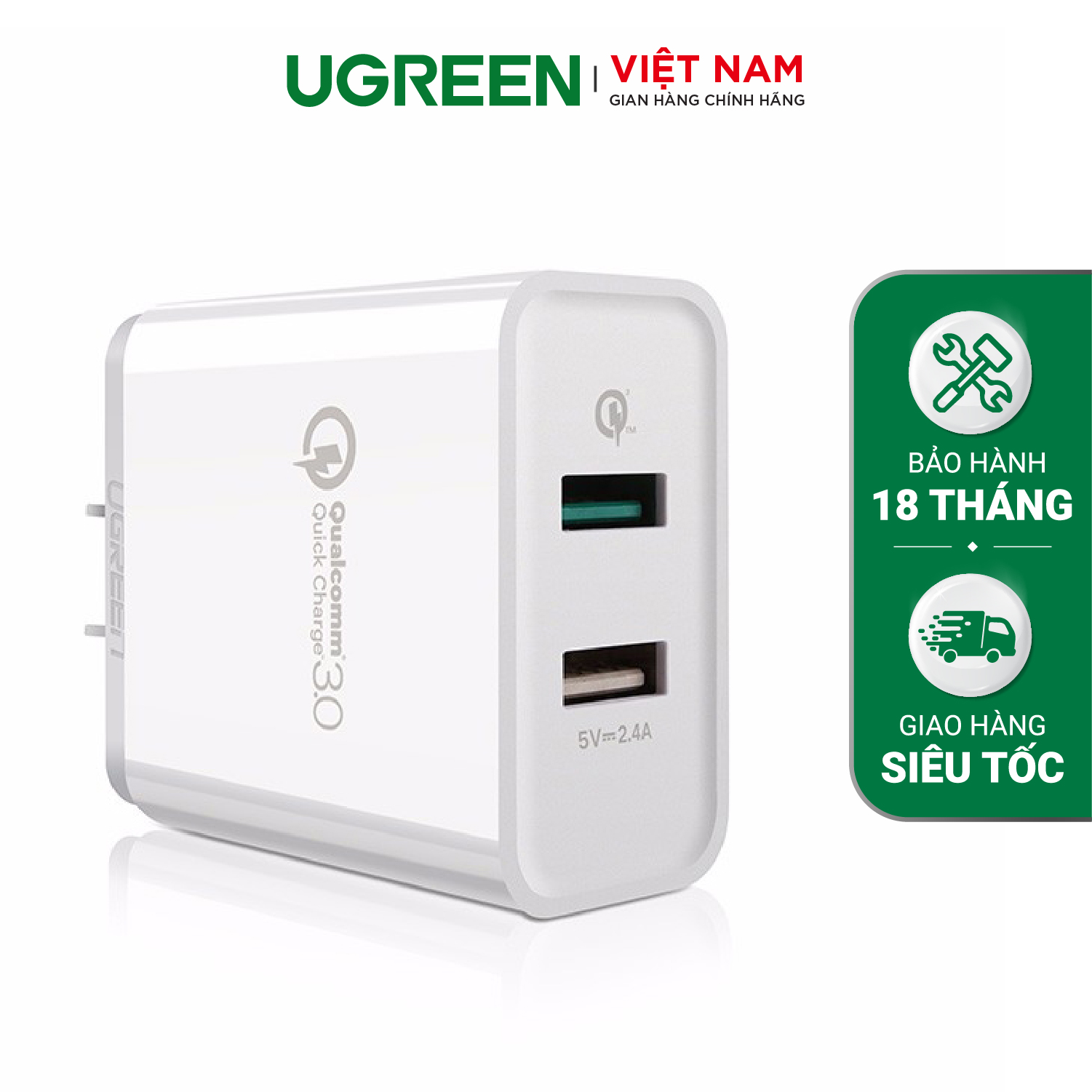 Quick Charge 3 USB 2 Ports Charger