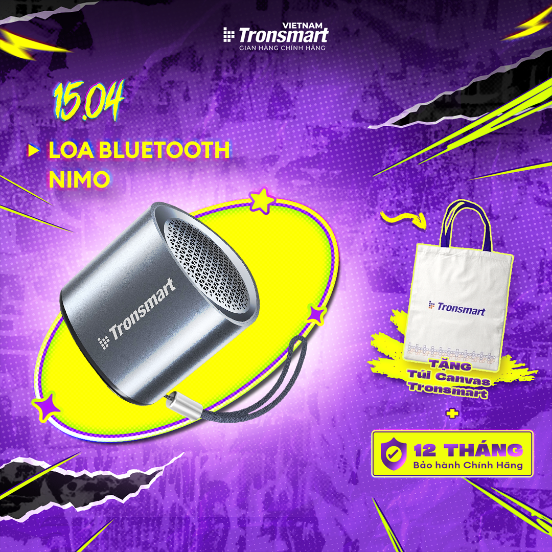 [NEW ITEM] Loa Bluetooth 5.3 Mini Di Động Tronsmart Nimo IPX7 - Đa Sắc 4 Màu - Stereo Pairing 2 Loa - Chính Hãng - Bảo Hành 12 Tháng