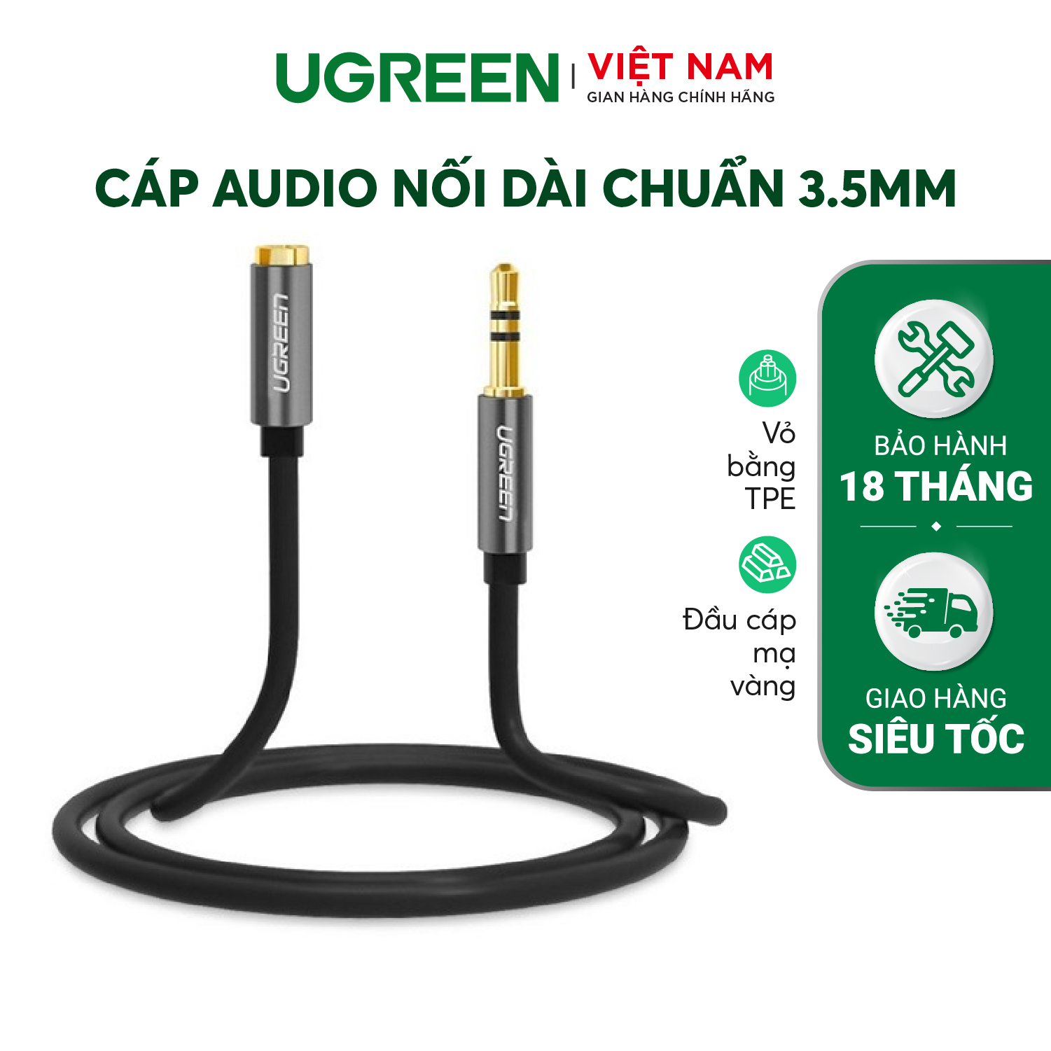 Dây nối dài 3.5mm đực và 3.5mm cái AV118