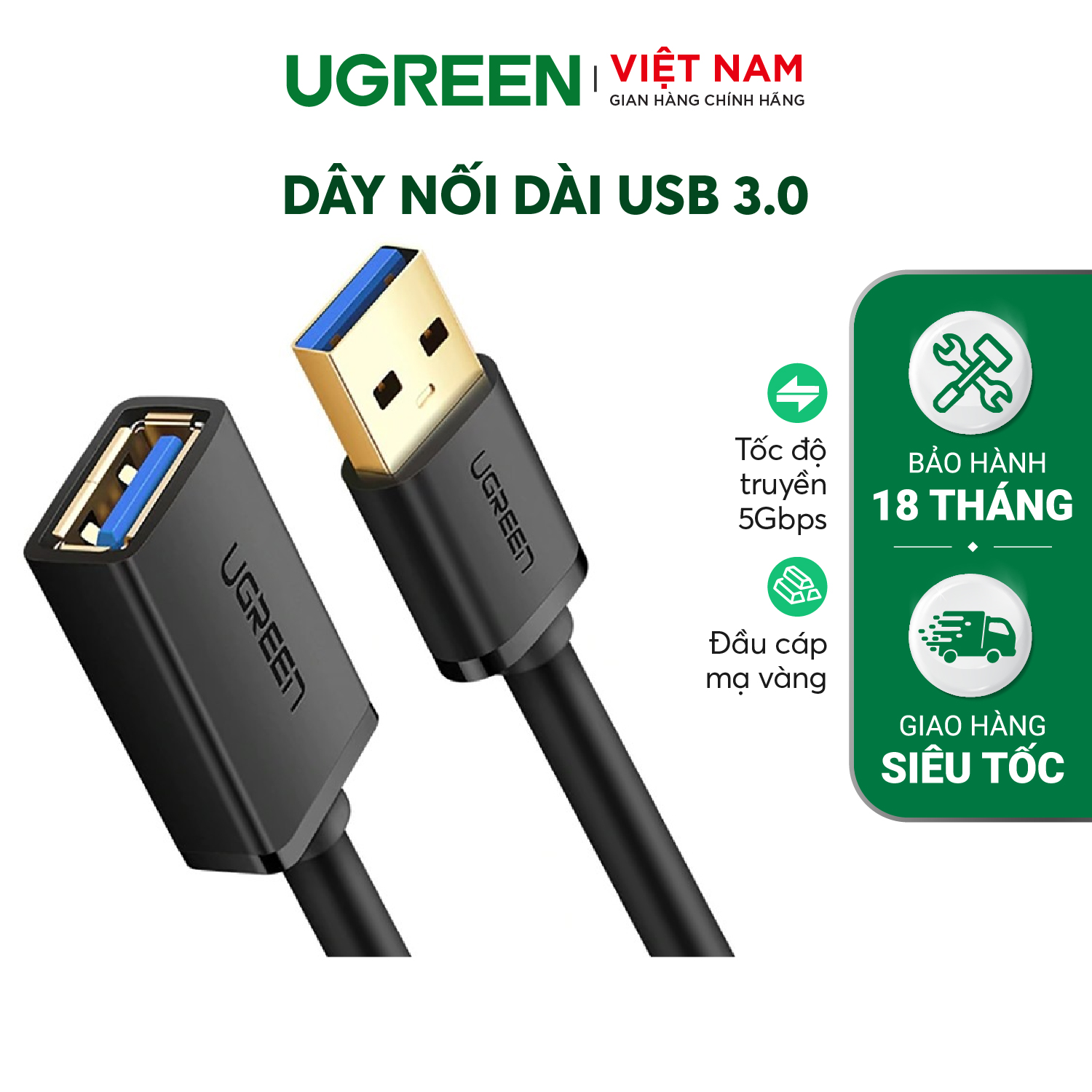 Dây USB 3 dẹt nối dài US129