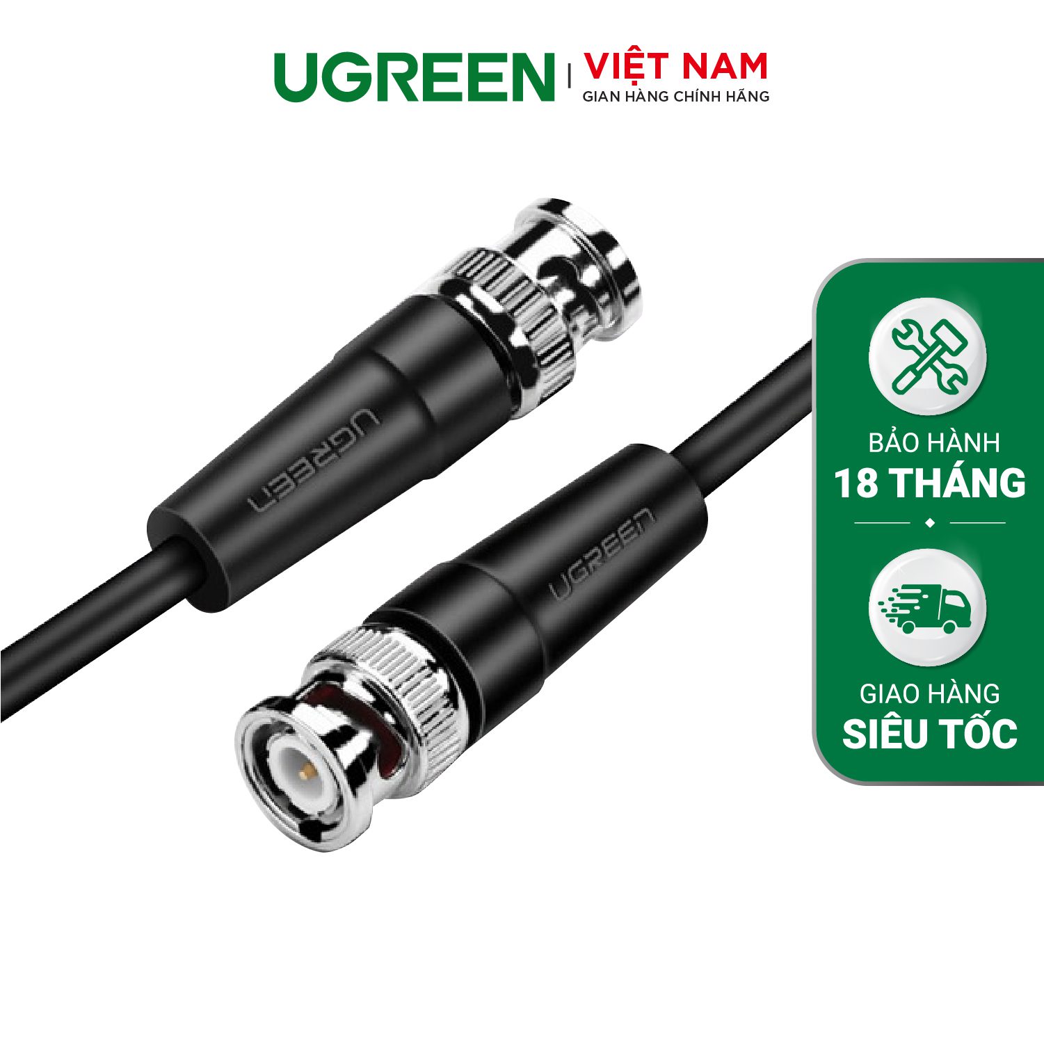 Dây cáp tín hiệu SDI UGREEN SP103 Dùng kết nối với các thiết bị video chuyên nghiệp như Máy quay, Camera...