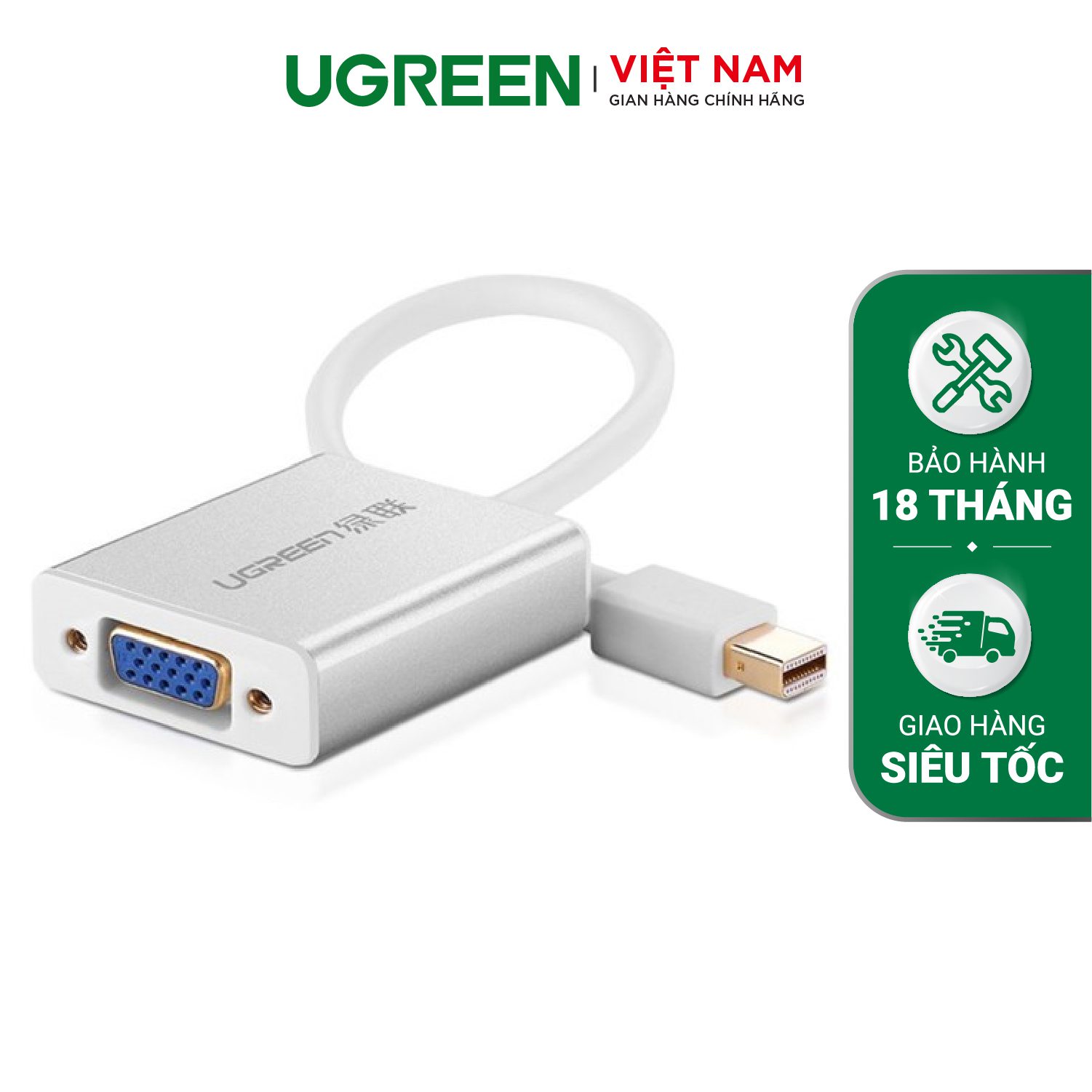 Cáp mini Display Port sang VGA 1920*1080 dài 15CM MD113 10459 (màu đen)