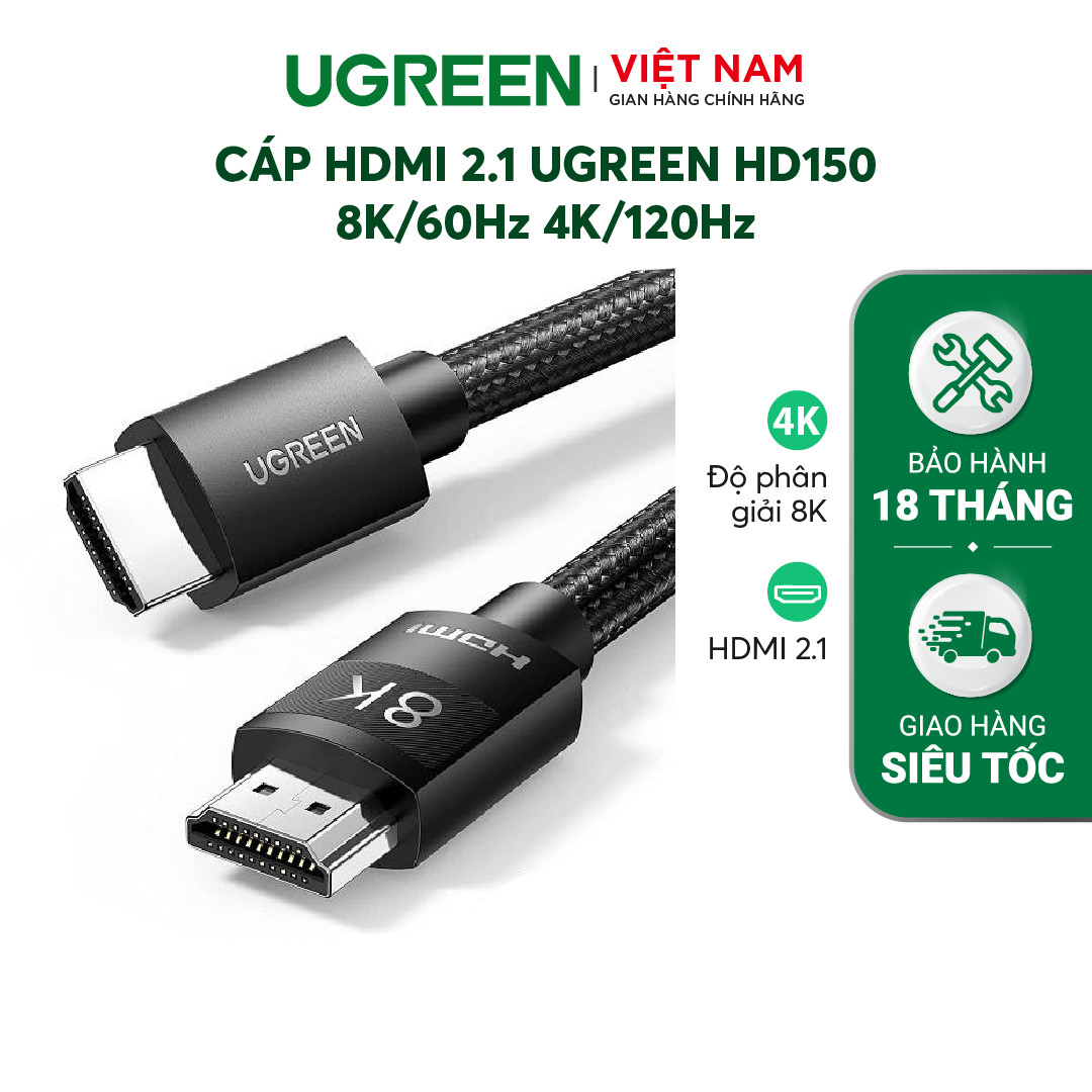 Cáp HDMI 2.1 hỗ trợ 8K60Hz HD150