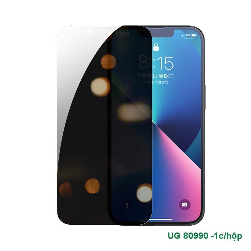 Kính cường lực UGREEN SP207 - Dành cho iPhone 13/ 13 Pro, kích thước 6.1inch - Độ cứng 9H chống xước, bám vân tay - Đi kèm bộ phụ kiện tự lắp đặt - 80967-2pcs