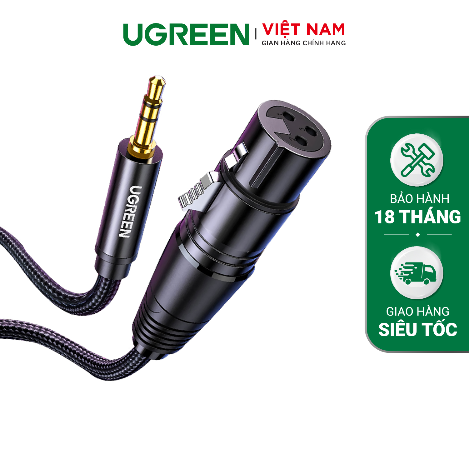 Cáp chuyển 3.5mm ra Cannon cái AV182