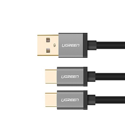 USB 2.0 to Dual Type C data cable