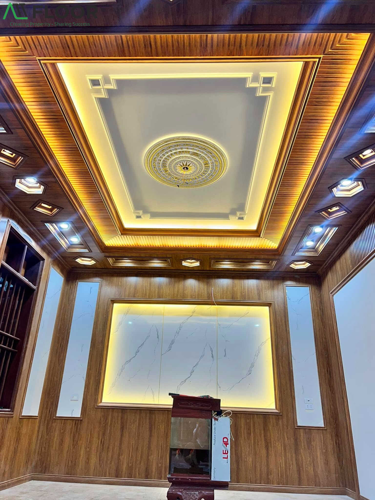 wood-look plastic ceiling panels