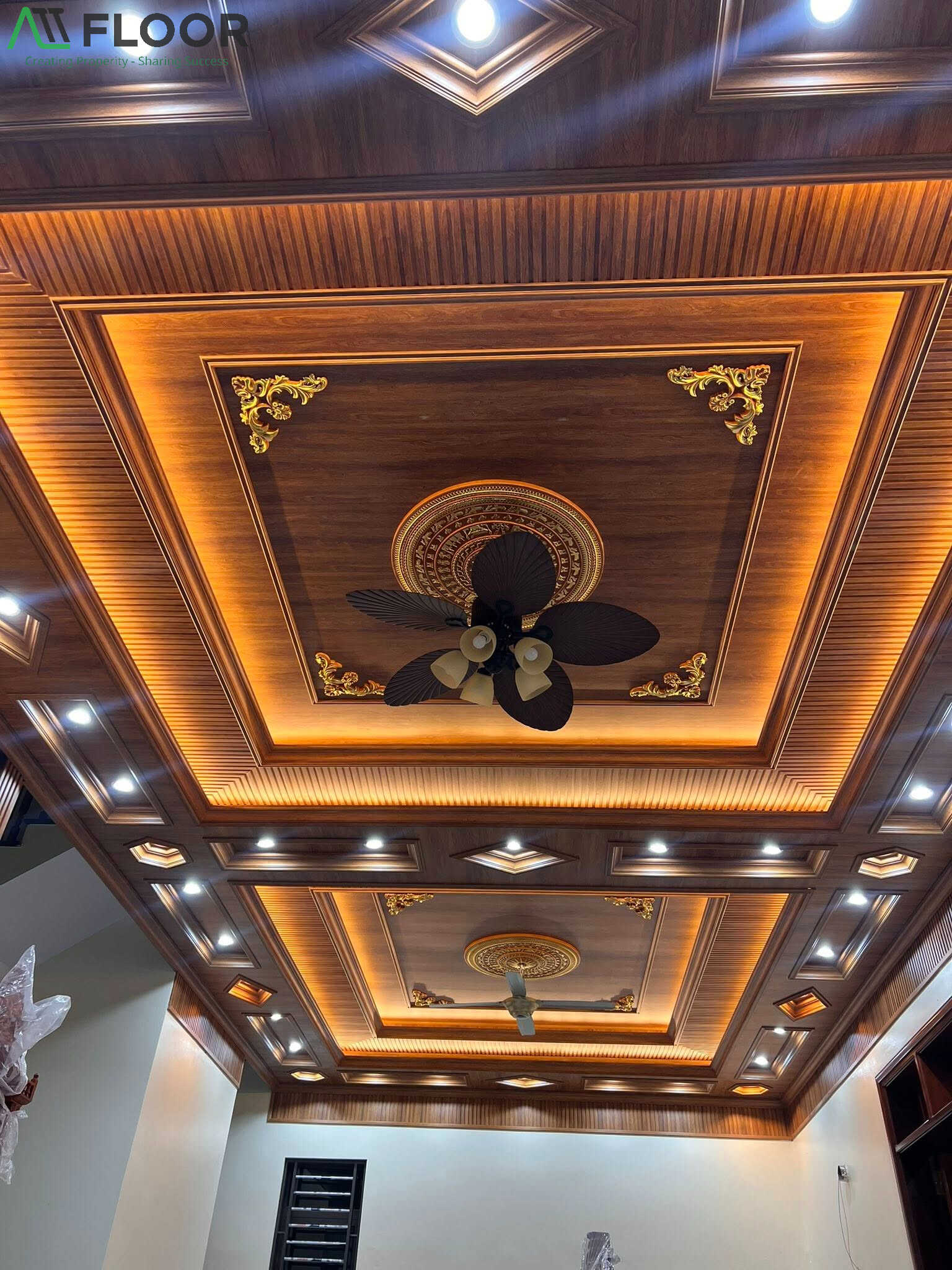 wood-look plastic ceiling panels