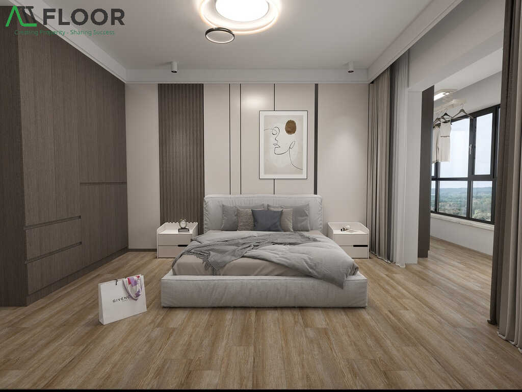  wood-look vinyl flooring for rental rooms