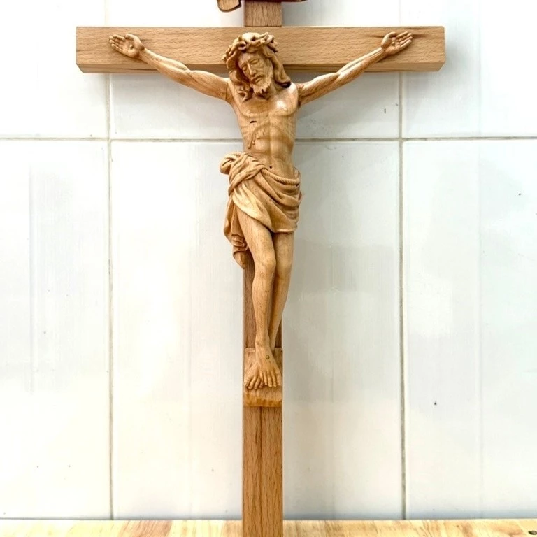 BỘ TƯỢNG THỜ CAO 30CM, MẸ LỘ ĐỨC, KỆ HOA NHO