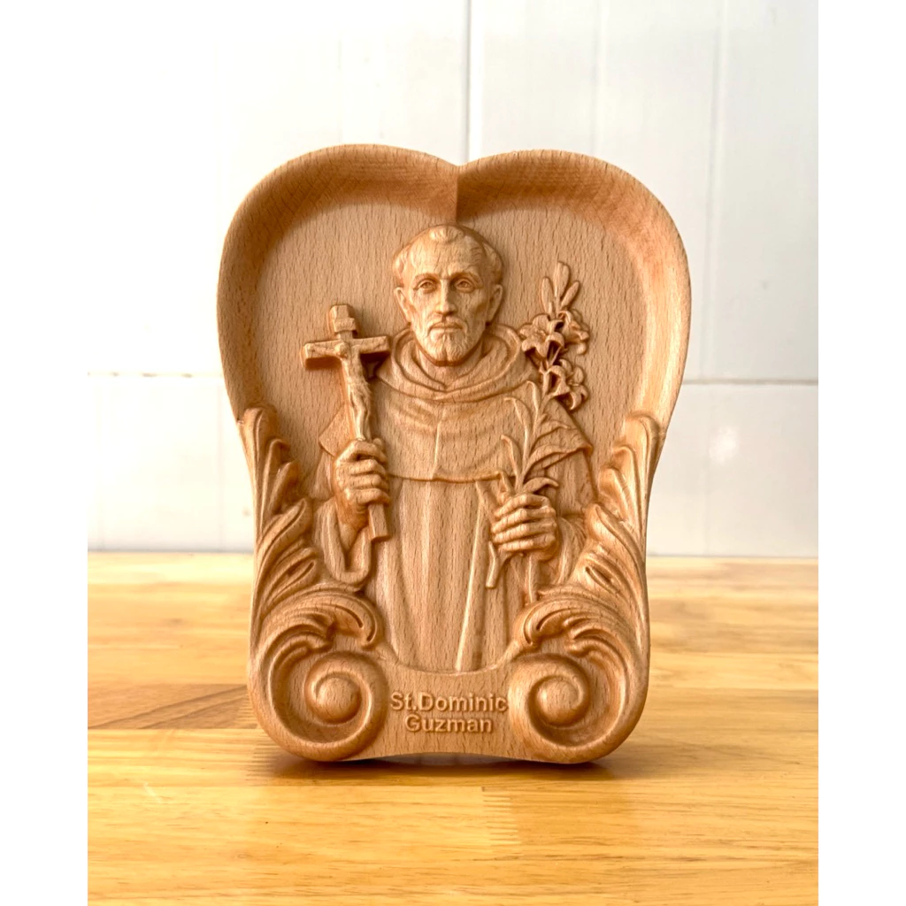 PHÙ ĐIÊU HÌNH TIM THÁNH ĐA MINH( ST. DOMINIC GUZMAN)