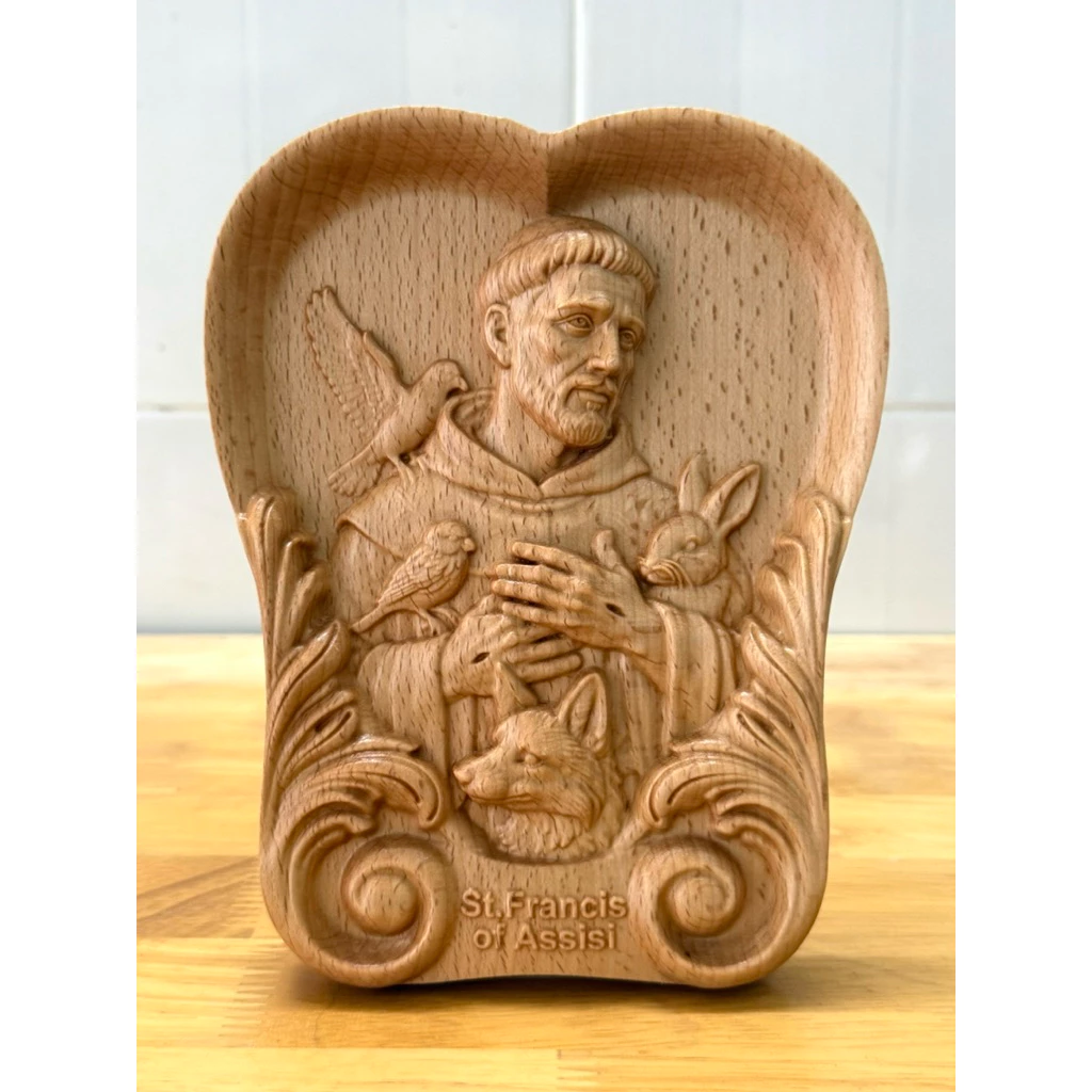 PHÙ ĐIÊU HÌNH TM THÁNH FRANCIS (Saint Francis of Assisi) , GỖ BEECH