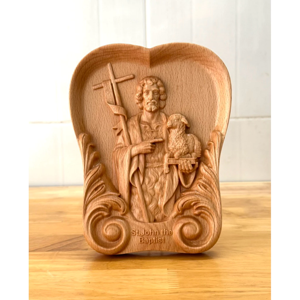 Phù điêu hình tim Thánh Gioan Tẩy Giả ( St. John the Baptist)