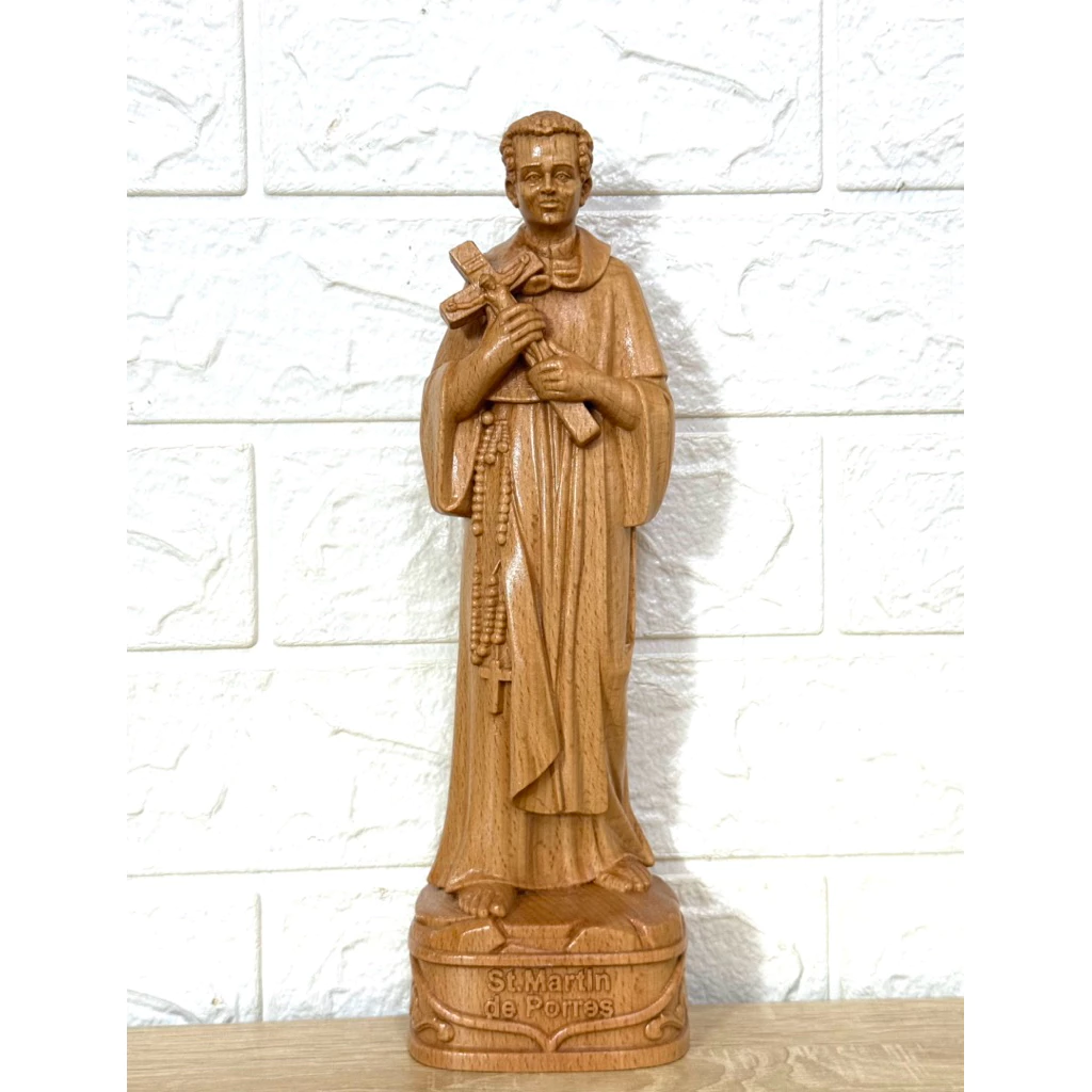TƯỢNG THÁNH MARTINÔ DE PORRES, CAO 30CM