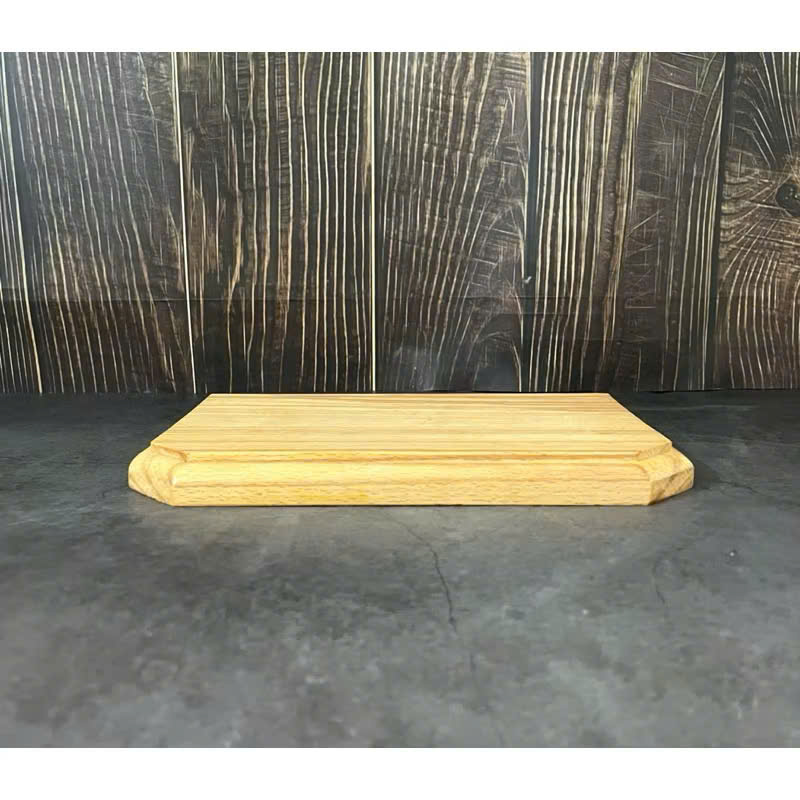 ComBo Liên Hoa Tâm Phật gồm đôn gỗ Beech, Bộ tượng Tây Phương Tam thánh 15cm, gỗ Beech