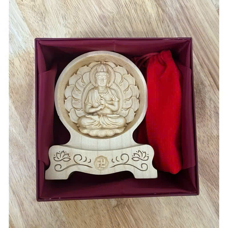 Tượng Như Lai Đại Nhật - Bản mệnh cho người tuổi Mùi, Thân, chạm 2 mặt giống nhau để ô tô