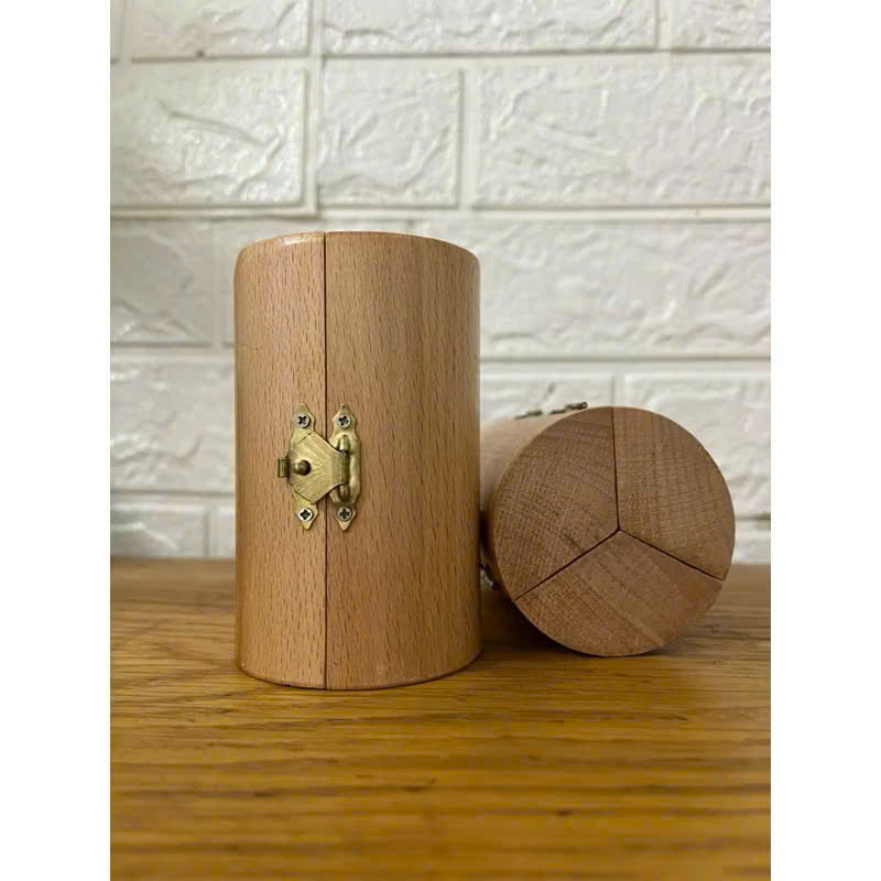 Bộ bàn thờ công giáo mini Đức mẹ Lộ Đức - Chúa Chịu Nạn -Thánh Giuse, cao 10cm, gỗ Beech