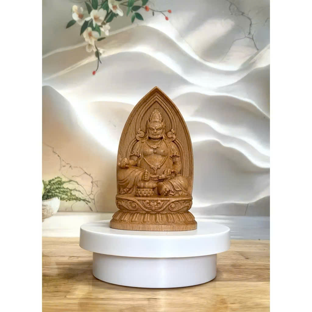 Tượng Hoàng Thần Tài, gỗ beech, cao 13cm