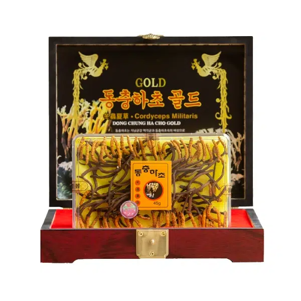 Đông Trùng Hạ Thảo Hàn Quốc Nguyên Con hộp gỗ 45g