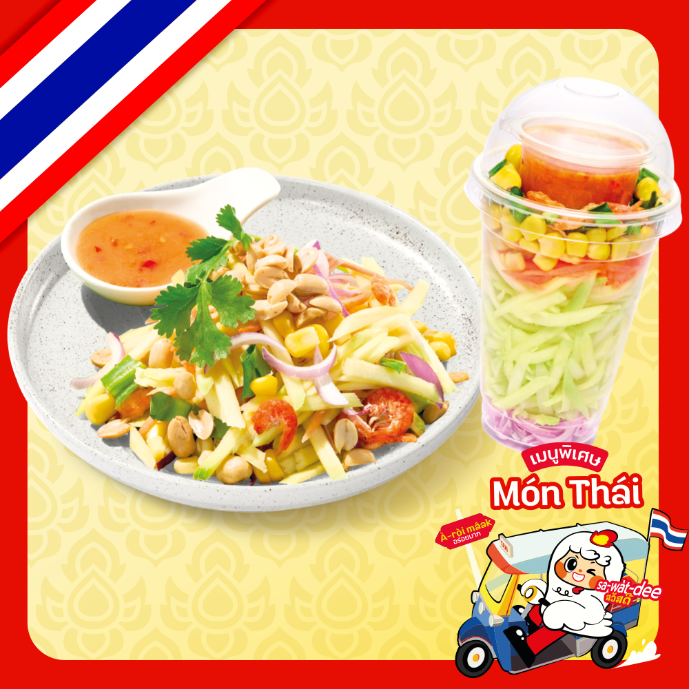 Mango salad somtom sauce