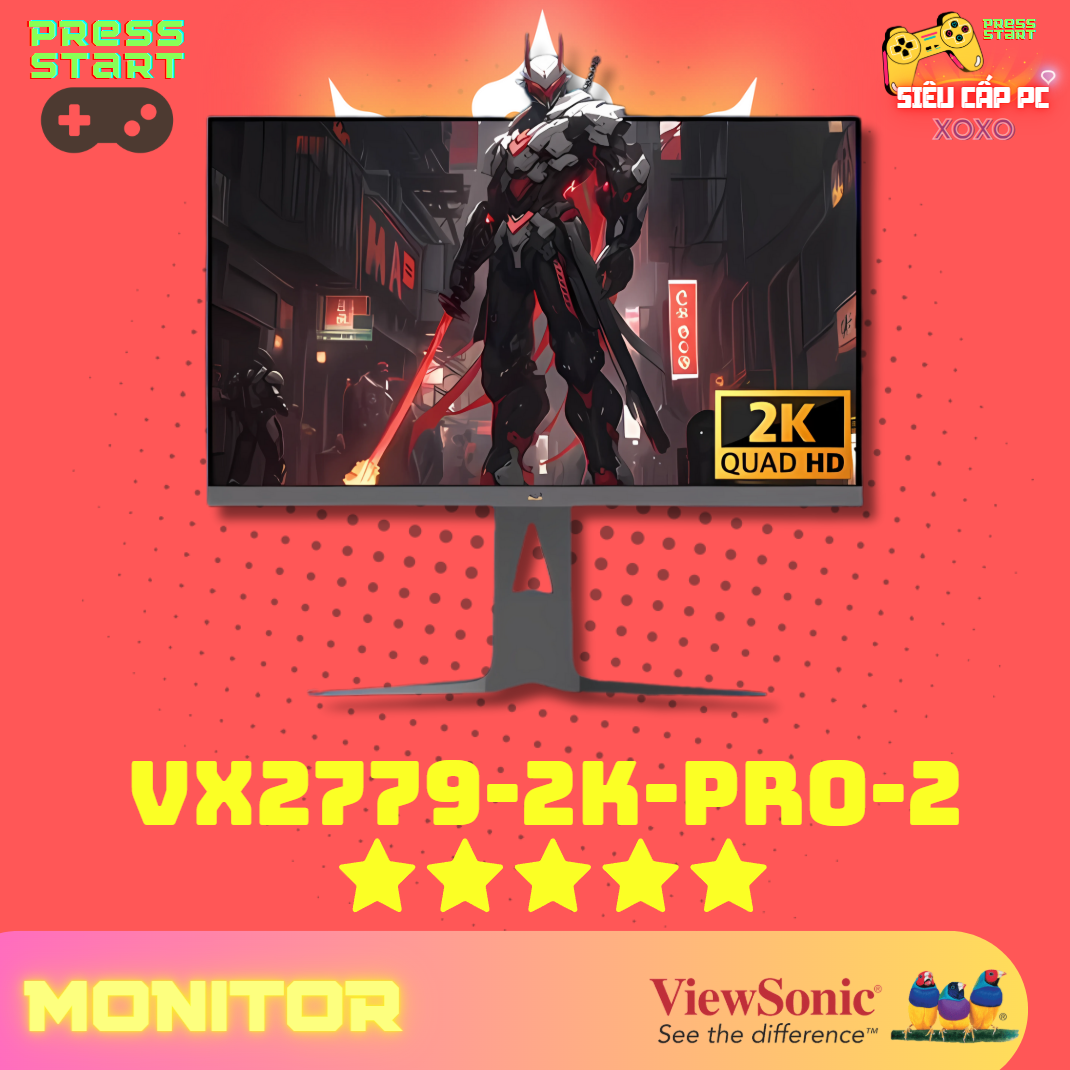 Màn Hình ViewSonic VX2779-2K-PRO-2 27 inch Fast IPS 2K 185Hz 1ms HDR10 FreeSync G-Sync – Chuẩn Gaming & Đồ Họa
