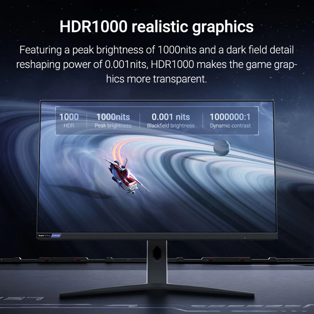 [ORDER]Màn hình Xiaomi Redmi G PRO 27 inch 2K MiniLED(27''/FastIPS/MiniLED/2K/180Hz/1ms/FreeSync)