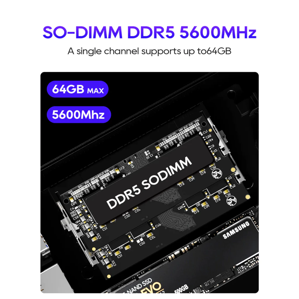 [ORDER]Mini PC AOOSTAR GEM12+ Pro | AMD R7 8845HS | Hỗ trợ RAM DDR5 64GB | 2x NVMe | USB4 | Windows 11 Pro