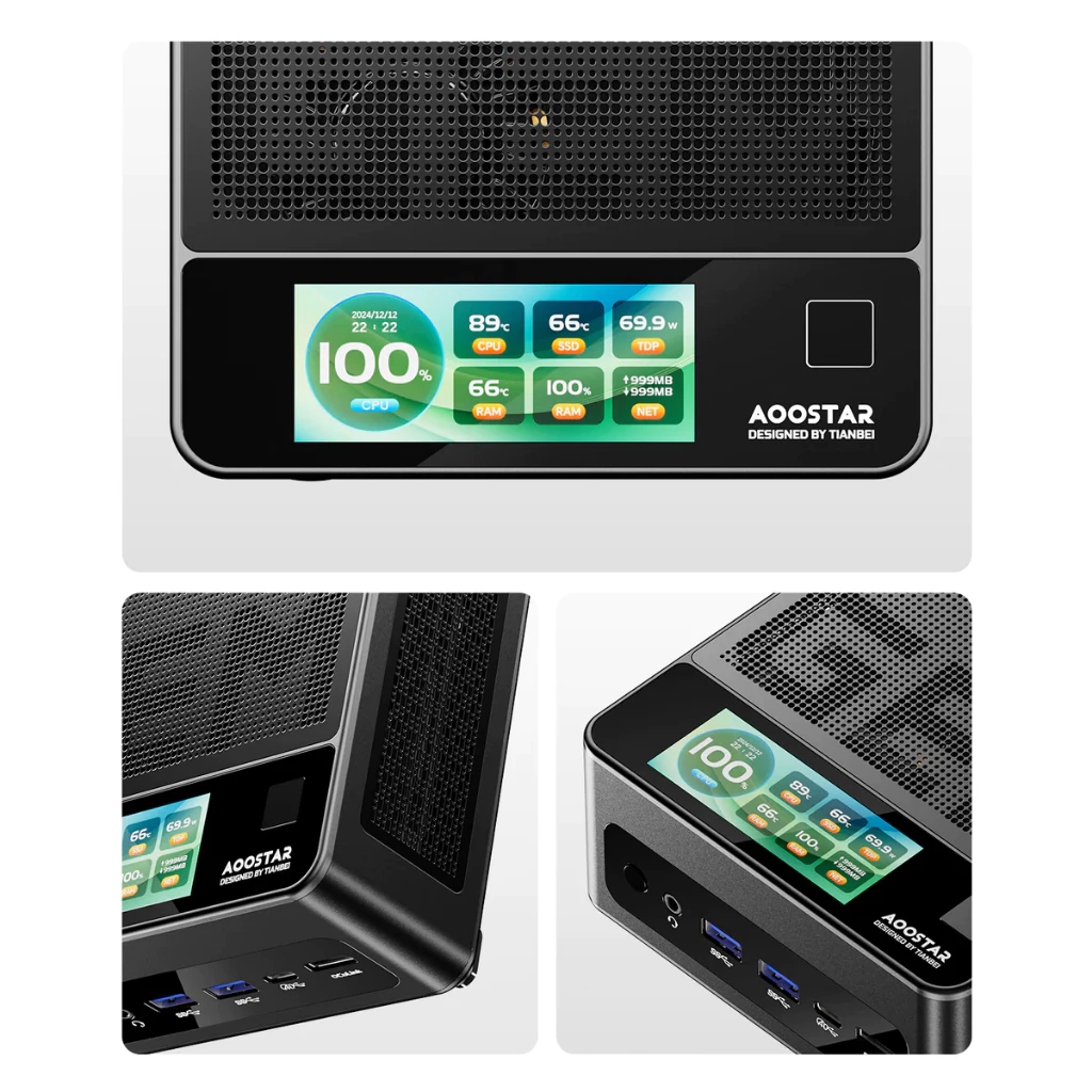 [ORDER]Mini PC AOOSTAR GEM12+ Pro | AMD R7 8845HS | Hỗ trợ RAM DDR5 64GB | 2x NVMe | USB4 | Windows 11 Pro
