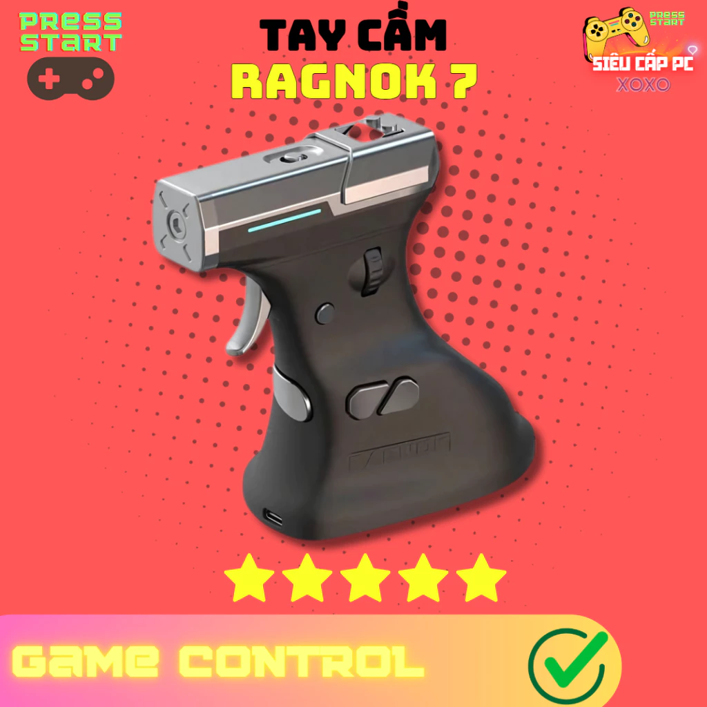 Chuột Gaming Ragnok ErgoStrike7 - DPI 12400, LED RGB, 7 Nút, Cầm Siêu Êm - Chơi Game FPS MOBA