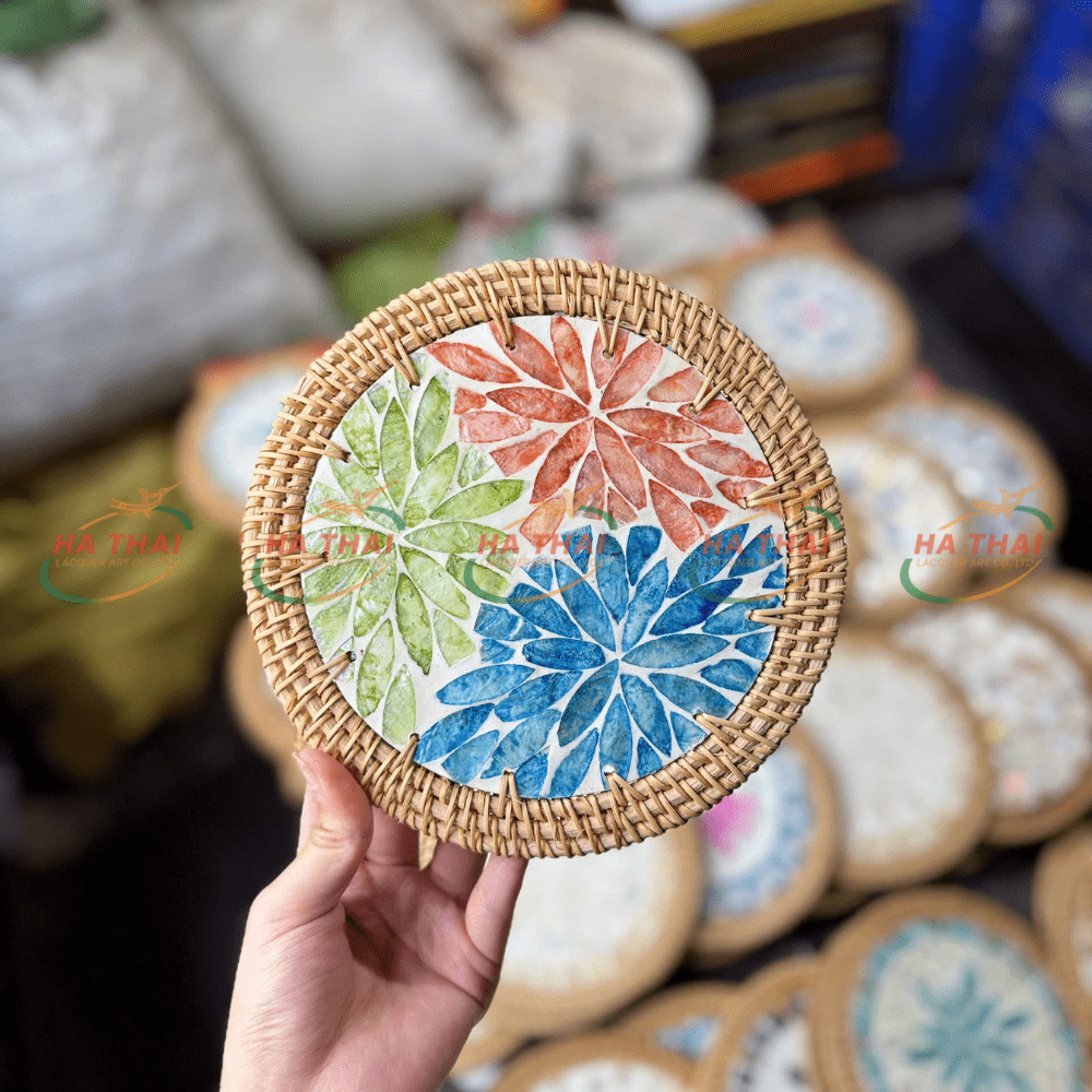 Multi-colored Mother-of-Pearl Coasters (MPC08)