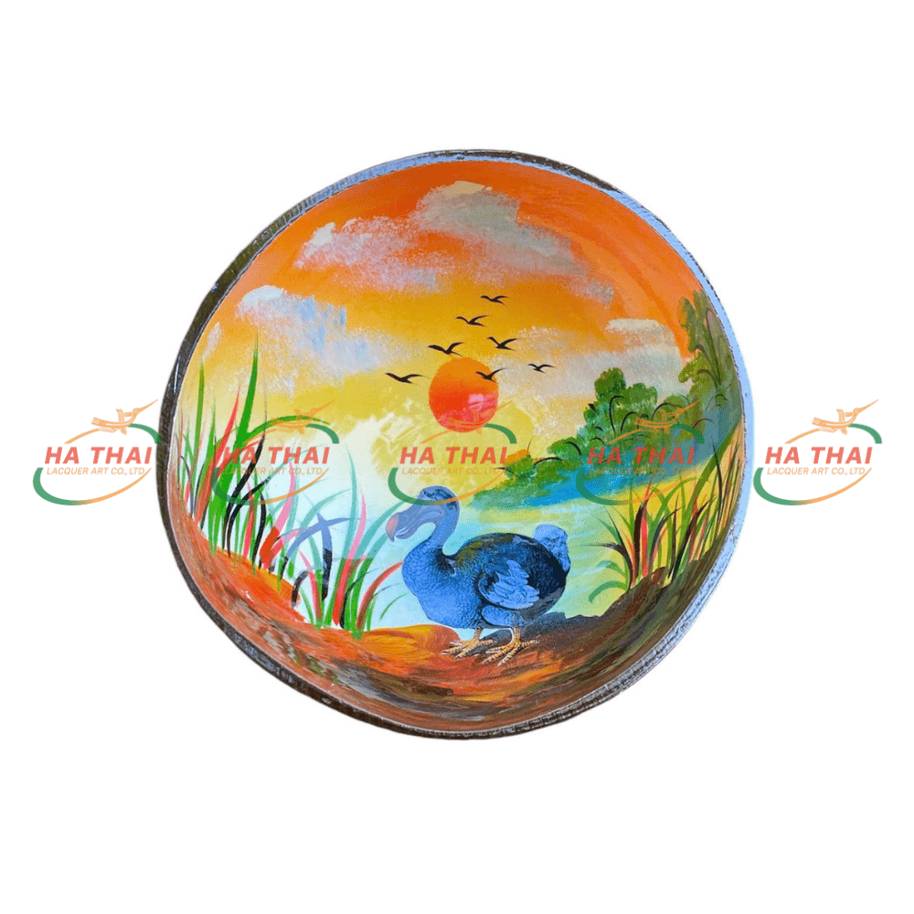 Export Coconut Shell Bowl Collection Wild Autumn Forest (CB058)