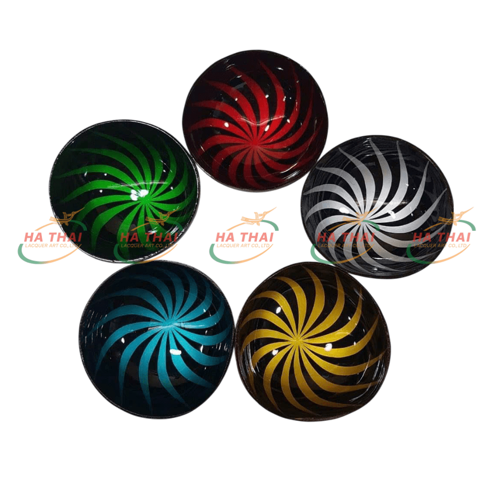Artistic Swirl Coconut Bowl - CB05