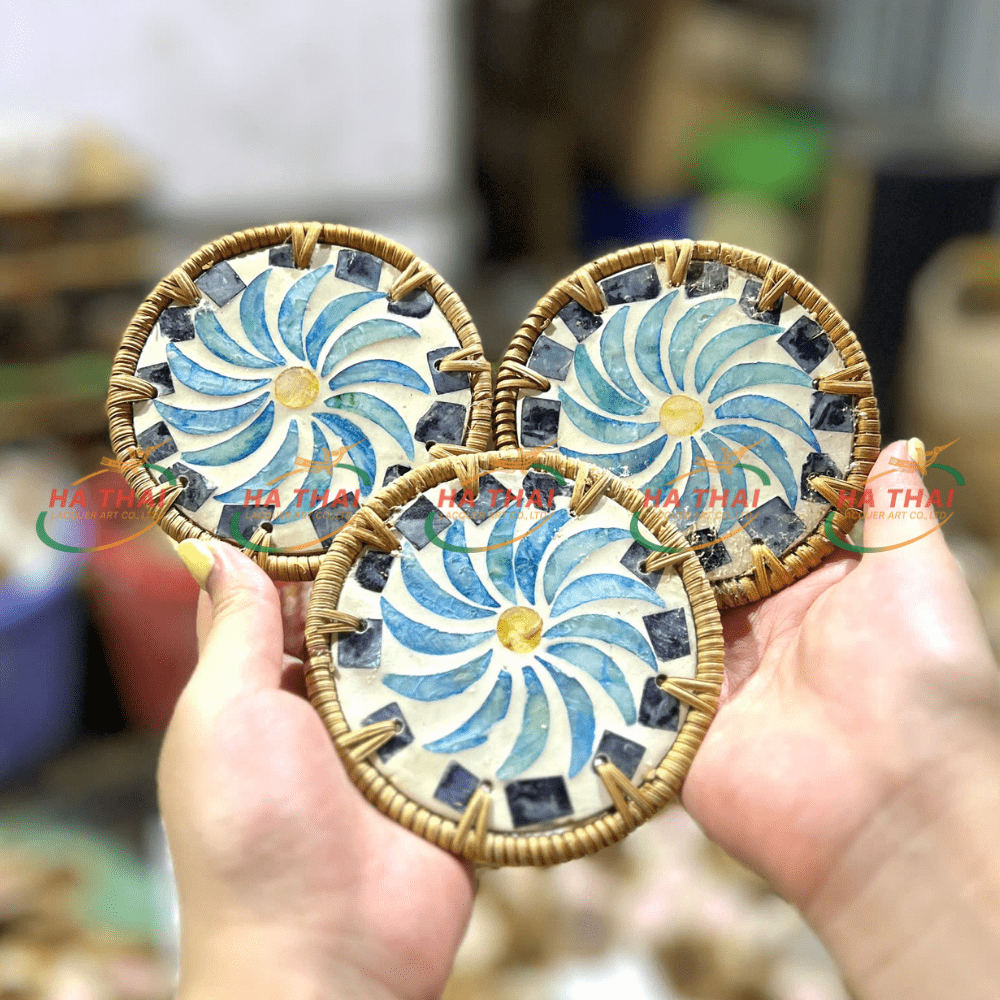 Sunflower Mother-of-Pearl Coaster - HC06