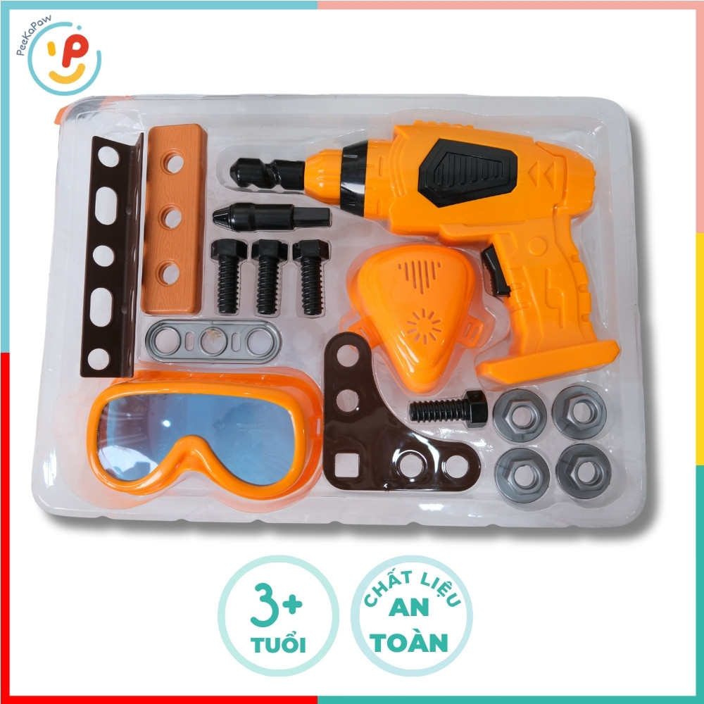 Đồ chơi dụng cụ sửa chữa máy khoan không pin 0523-8 PeeKaPaw Toys