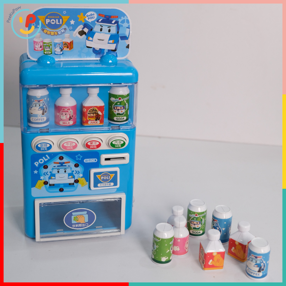 Máy bán nước ngọt tự động đồ chơi dùng pin Robocar Poli 3712 PeeKaPaw Toys