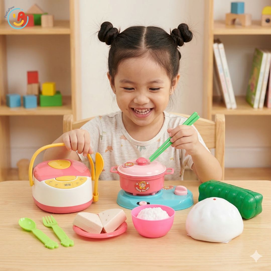 Bộ đồ chơi nấu ăn nồi cơm điện hàng Việt Nam HT7305 PeeKaPaw Toys