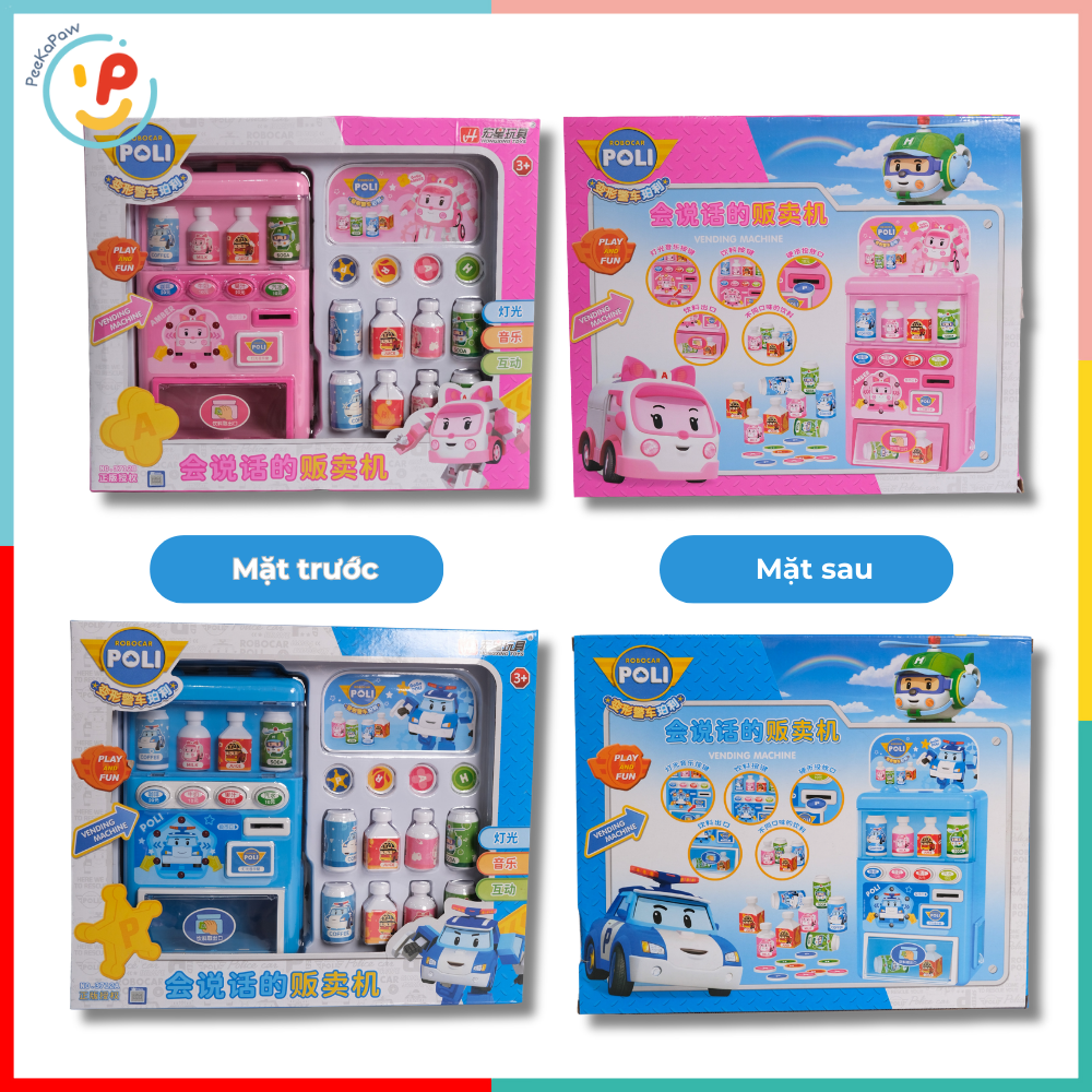Máy bán nước ngọt tự động đồ chơi dùng pin Robocar Poli 3712 PeeKaPaw Toys